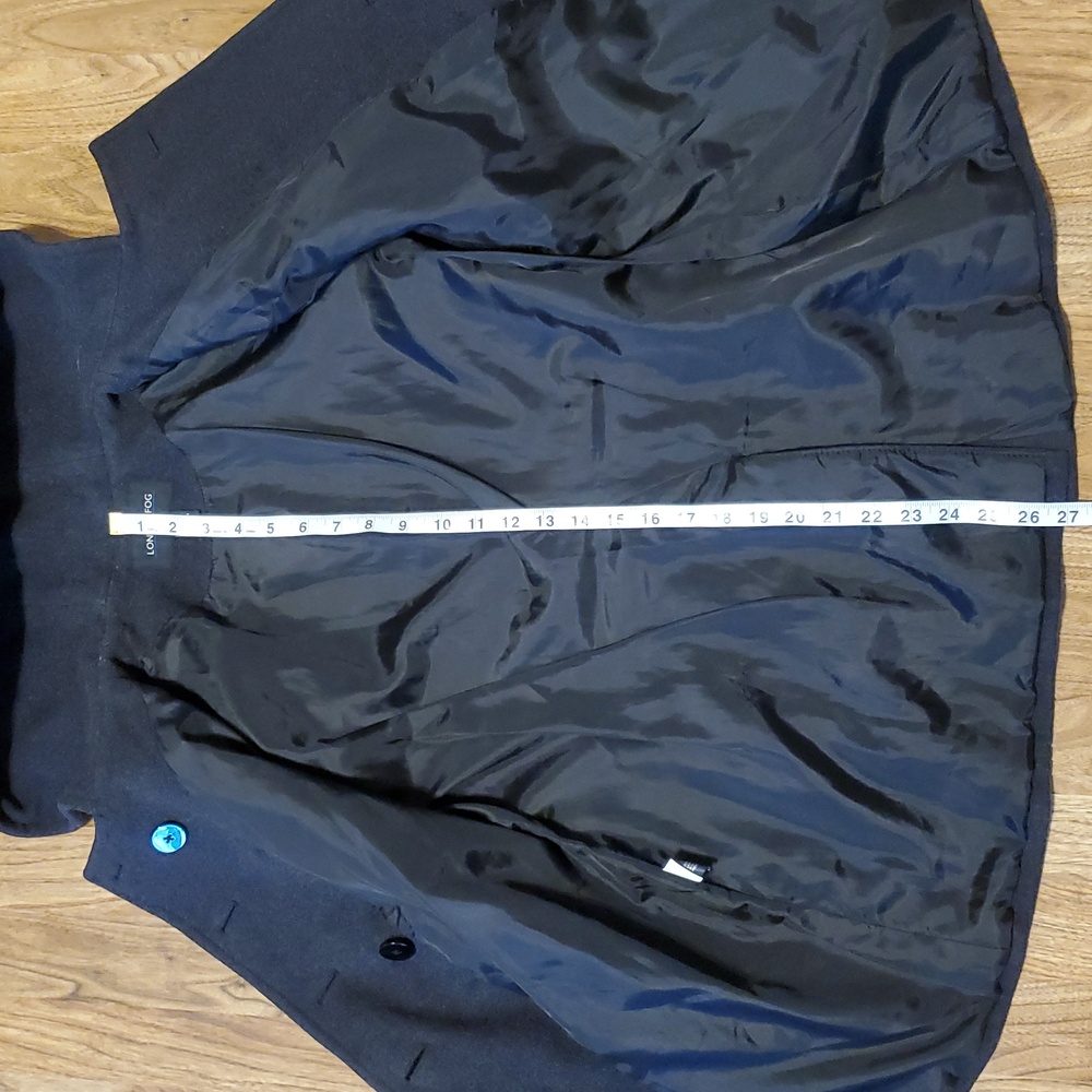 London Fog Charcoal Hooded Peacoat Jacket Womens Size PL - Picture 13 of 15
